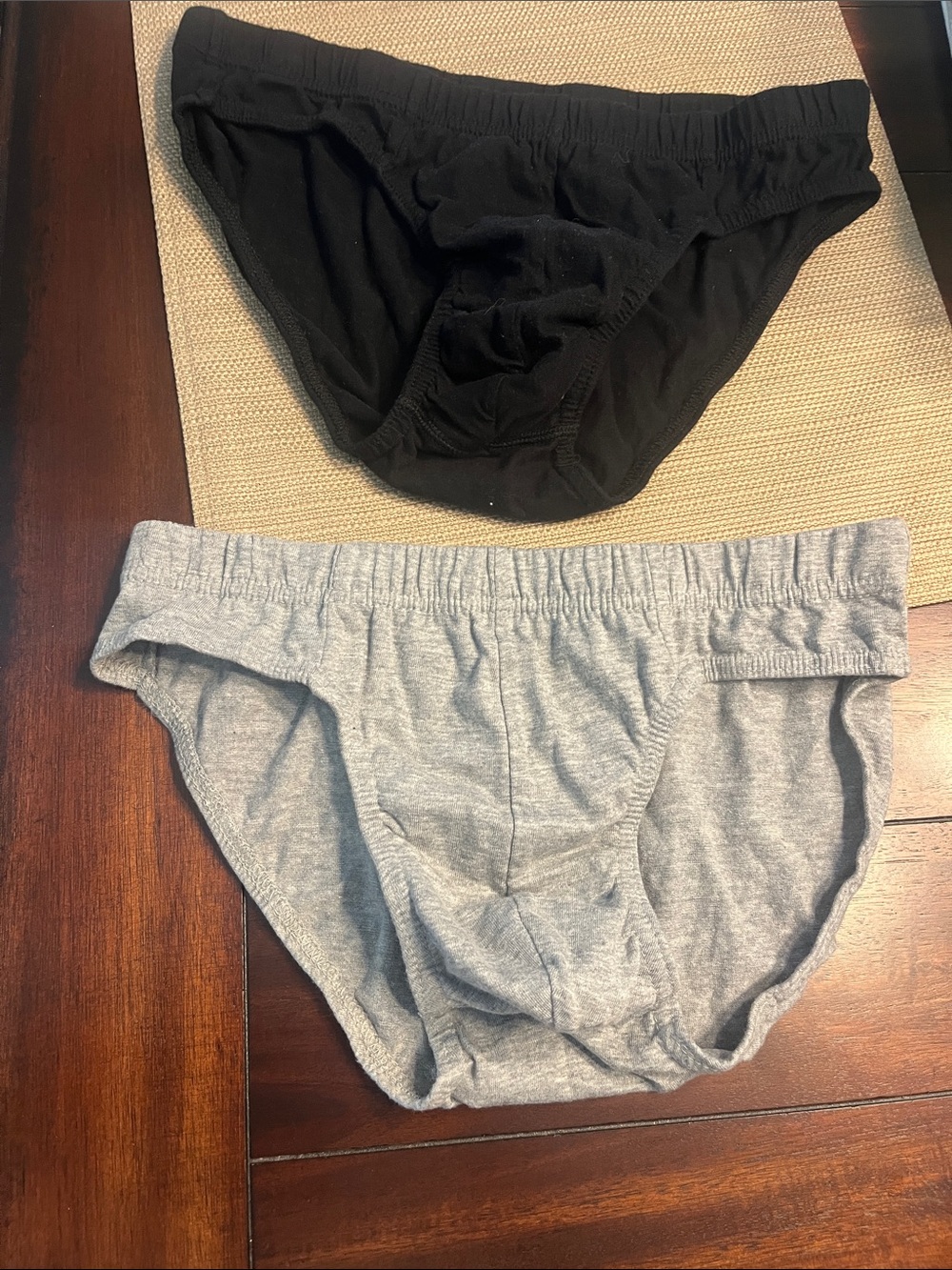 Bundle 35 Beverly Hills Polo Club Men's bikini Briefs - Black & Gray lot of 2